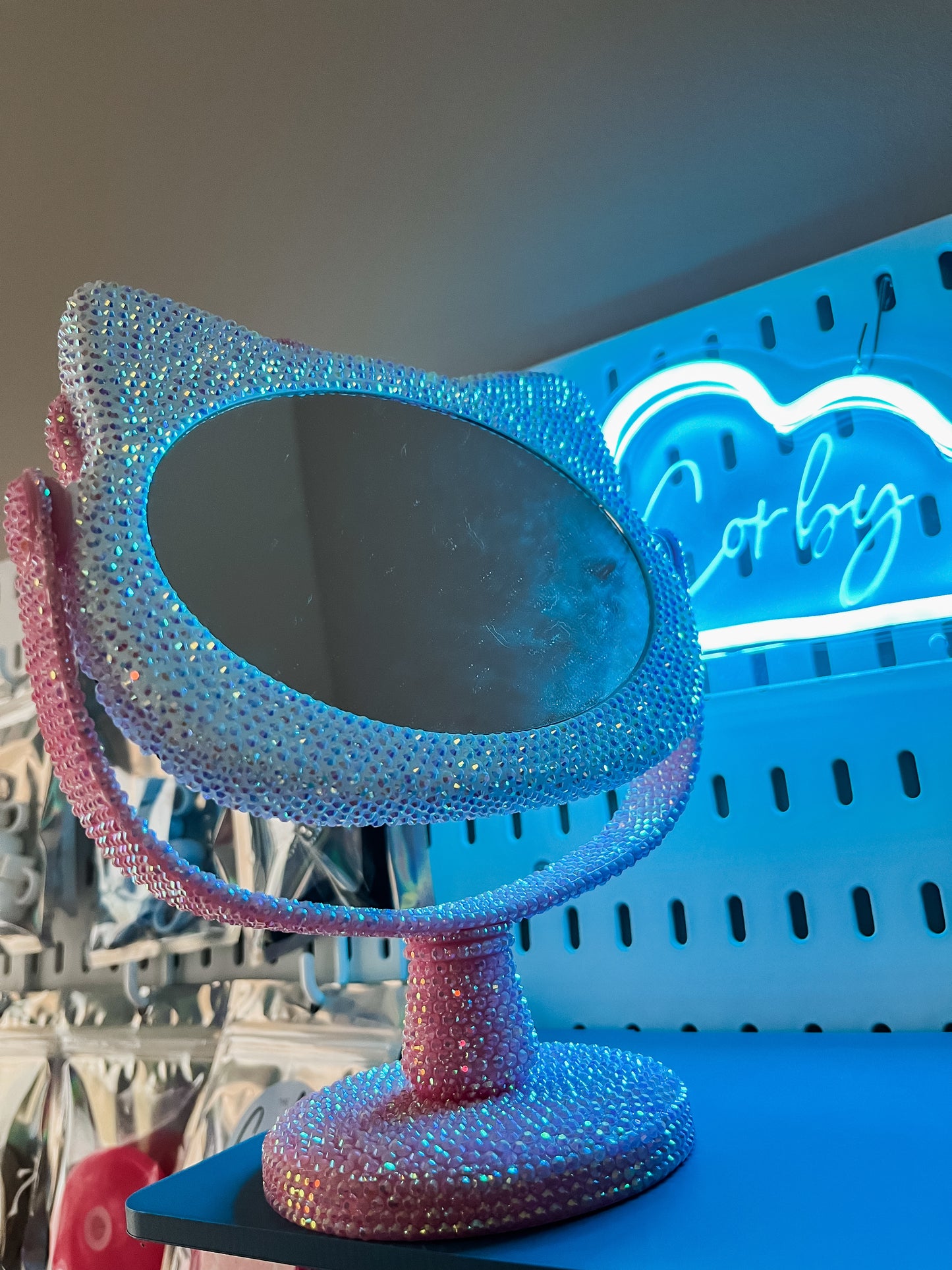 ** NEW ** HK Bling Mirror pink/white