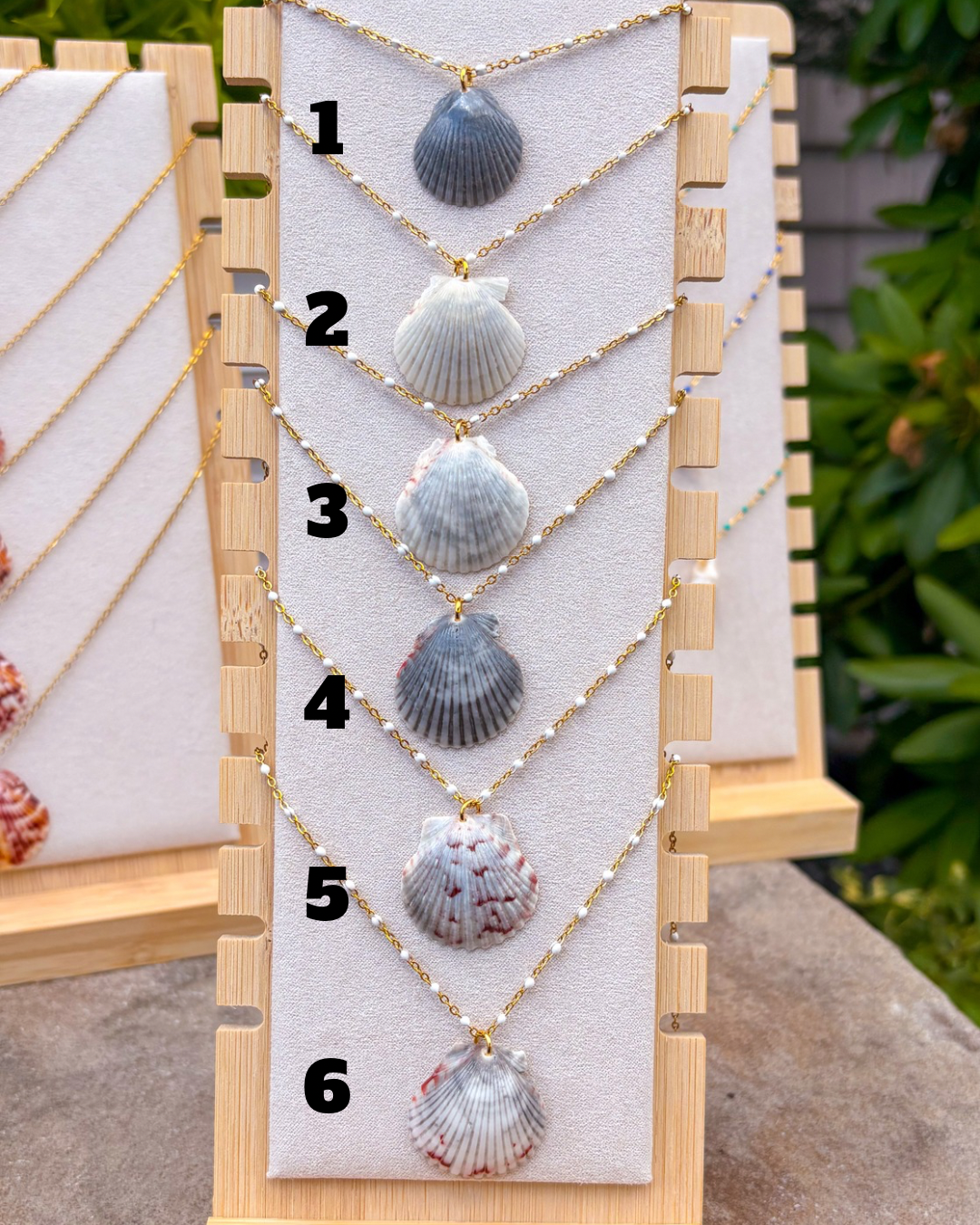 Denim Daydream Shell Necklace