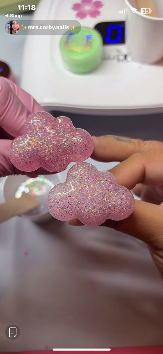 **  NEW  ** MAGENTA Color Changing Corby Cloud Car Vent Clip